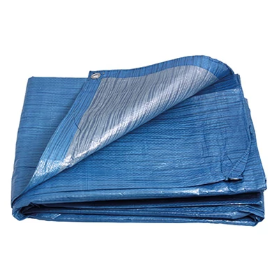 PE ponyva burkolat 15x20m 70g/1m2 kék-ezüst