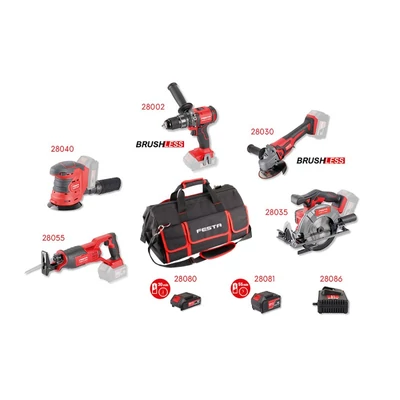 Akkumulátorkészlet (28002+28030+28035+28040+28055+28080+28081+28086+táska)!