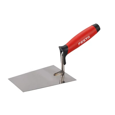 FESTA rozsdamentes kőműveskanál gumírozott nyéllel, 160×115 mm