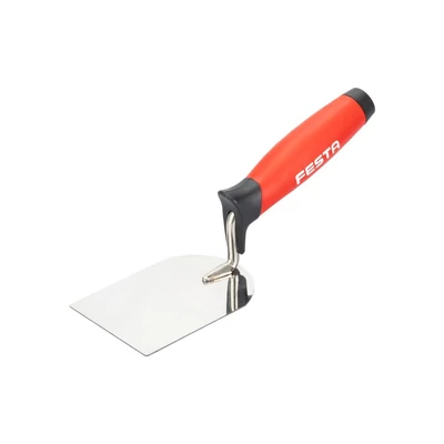 FESTA rozsdamentes gipszelőkanál gumírozott nyéllel, 80 mm