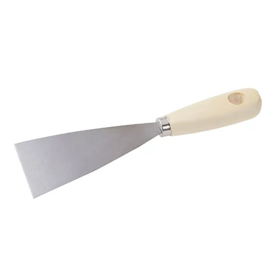Spatula acél, fa nyéllel, 60 mm