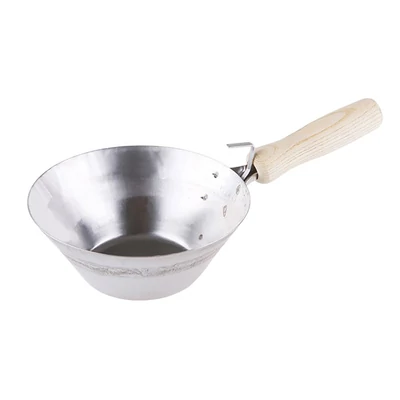 Kőműves merőkanál, rozsdamentes acél, FESTA, 170 mm, fa nyéllel