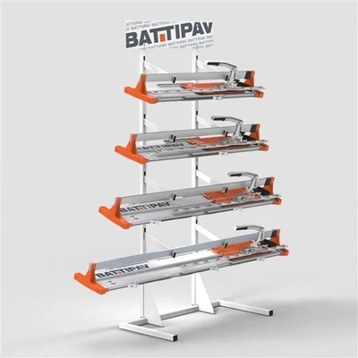 Vágógépek bemutatóállványa – 4 pozíciós (felszerelve)