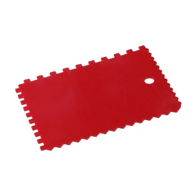 Műanyag spatula, fogazott 125x85 mm