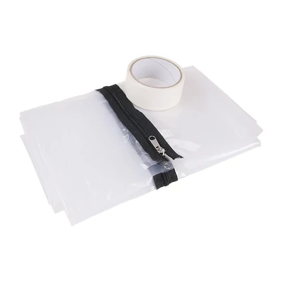 Ajtófólia cipzárral, 1,2 x 2,2 m, maszkolószalaggal WESTBERG