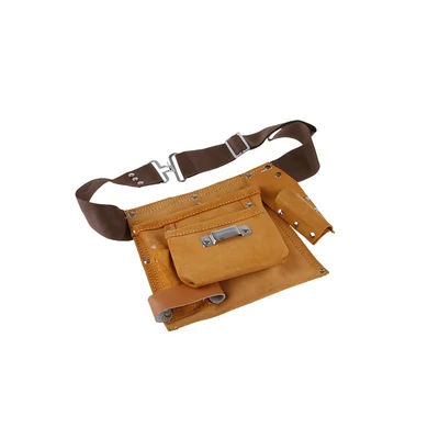 FESTA bőr szerszámtartó öv, 6 zsebbel