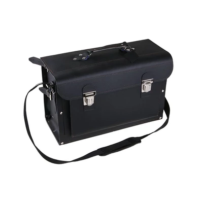 Villanyszerelő fekete szerszámtáska, 27x43x18 cm