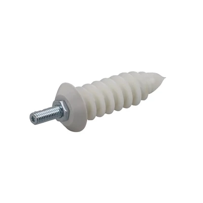Szürke szigetelő csavaros dűbel ereszcsatorna csatlakozáshoz, 2 db