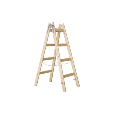 Sprossenstehleiter Holz, 2x4 Sprossen, L=1,28m