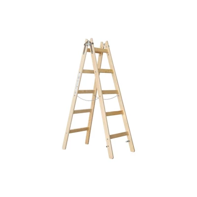 Sprossenstehleiter Holz, 2x5 Sprossen, L=1,56m