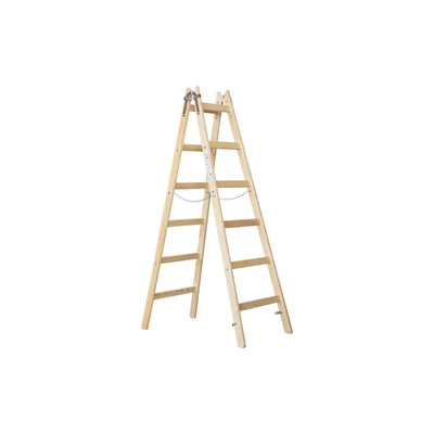 Sprossenstehleiter Holz, 2x6 Sprossen, L=1,84m