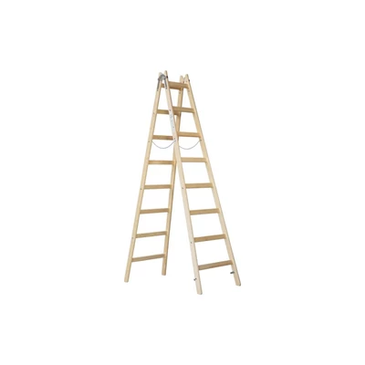 Sprossenstehleiter Holz, 2x8 Sprossen, L=2,43m