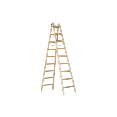 Sprossenstehleiter Holz, 2x9 Sprossen, L=2,72m