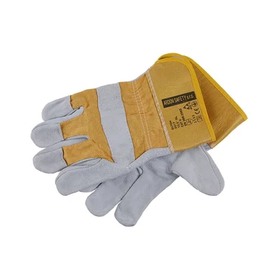 Bőr védőkesztyű, erősített, 11-es méret