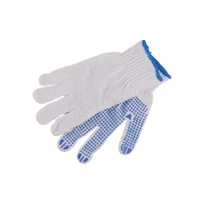 PLOVER PVC pontozású pamutkesztyű