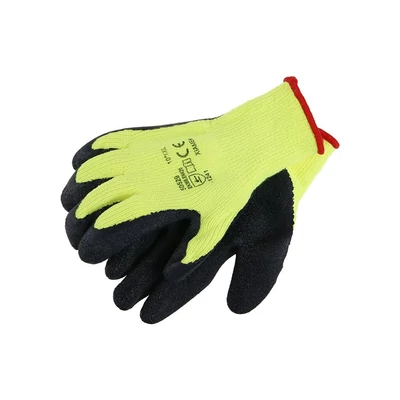 Akril kesztyű latexbe mártva, téli