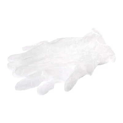Vinil egyszerhasználatos kesztyű, 9-es (L) méret, átlátszó, púdermentes, 100 db
