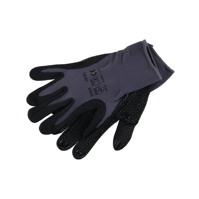 Nejlon kesztyű NITRIL habbal és pontozással, 10-es méret