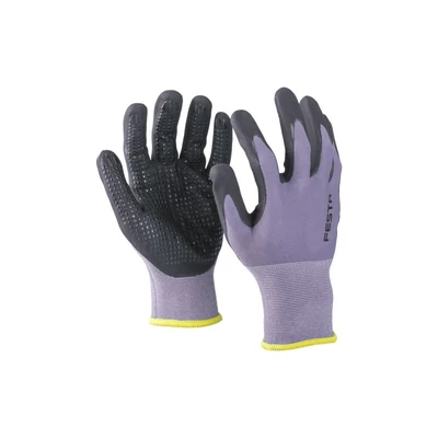 Nitrilhabba mártott, pöttyös kesztyű 9-es méret, CE 388, FESTA