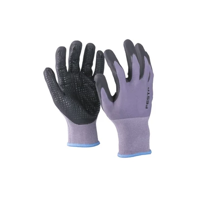 Nitrilhabba mártott, pöttyös kesztyű 10-es méret, CE 388, FESTA