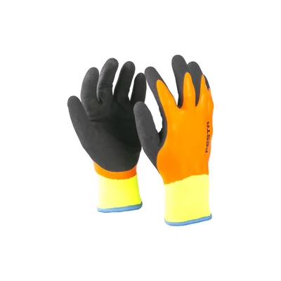 Latex habbal mártott téli kesztyű 10-as méret, CE 388, FESTA