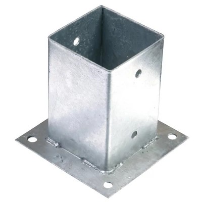 Oszloptalp 81x81x150mm, falvastagság: 1,8 mm, ZN