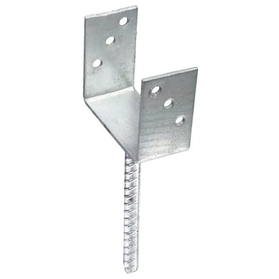 U-oszloptartó talp 81x60x100mm, vastagság: 4 mm, tüske: 18x200 mm, ZN