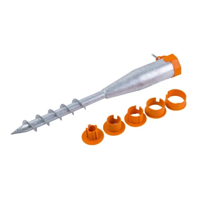 Talajcsavar készlet 550 mm + 5 db szűkítő 24–55 mm, ZN