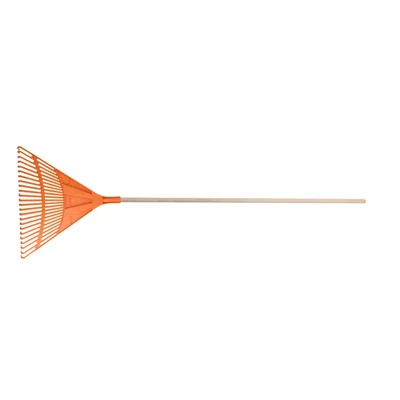 Műanyag gereblye, 60 cm, 24 fogú, 160 cm-es nyéllel