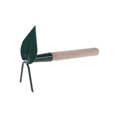 Szív alakú kapa 2 ággal, 27 cm-es nyéllel