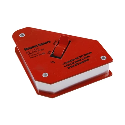 Derékszögű hegesztő mágnes 45°, 90°, 95×109×25 mm, kikapcsolható