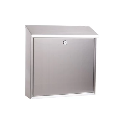 Rozsdamentes acél postaláda, 36×36×10 cm, 979