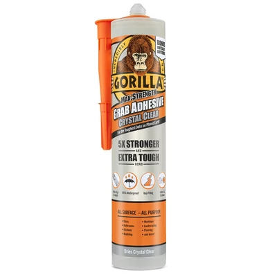 Gorilla Grab Heavy Duty Crystal Clear építési ragasztó 30mp 270ml