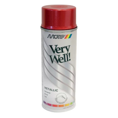 Motip - Metál piros festék spray, 400 ml
