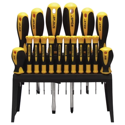 Csavarhúzó klt. 18 részes álványon