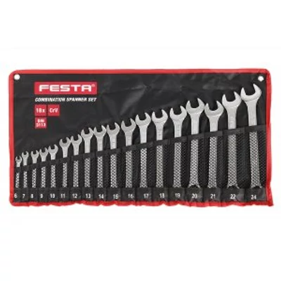 Csillag-villás kulcs készlet 18db 6-24mmFESTA