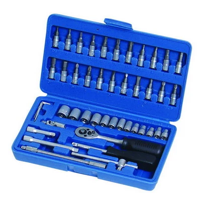 Dugókulcs klt. 45 db 1/4^ 4-14 + Bit