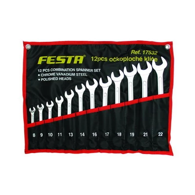 Csillag-villáskulcs klt. 12db. 8-22 mm FESTA