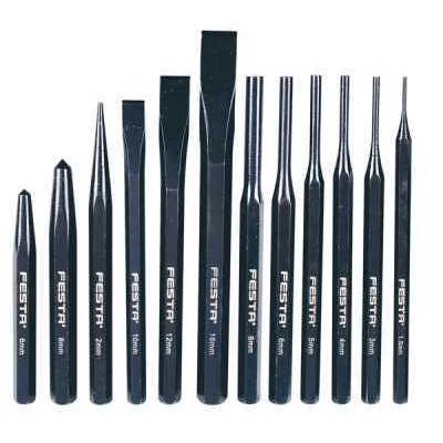 Véső, pontozó klt., 12 db, CrV