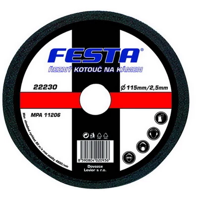 Kővágó korong 125x2,5x22,2 mm. FESTA