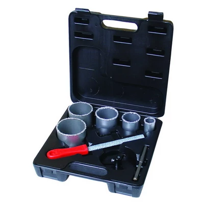 Körkivágó klt. csempére gyémánt 8 db műa. koffer