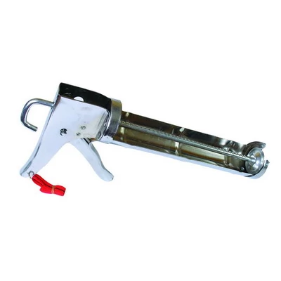 Kinyomópisztoly fogasléces krómozott