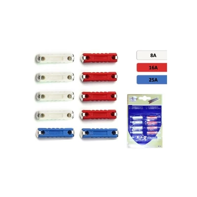 BrightRide | biztosíték készlet | henger | 10 darabos bliszter