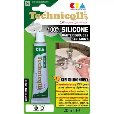 Technicoll - fehér fürdőszoba szilikon, 20ml