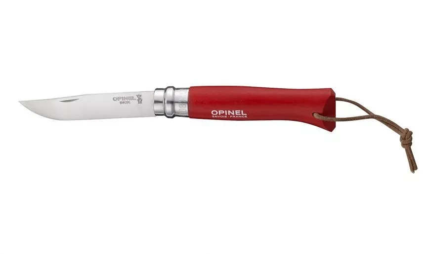 Opinel No.08 Colorama Vörös Bliszteres