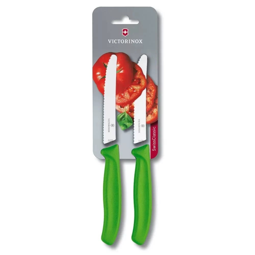 Victorinox Swiss Classic Reggelizőkés Recés Zöld 2 db