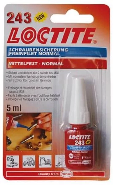 Loctite 243 - közepes szilárdságú csavarrögzítő 5ml