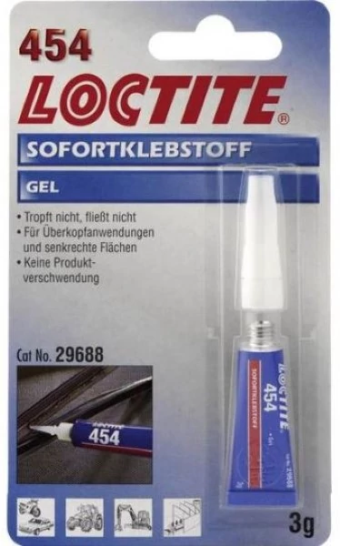Loctite 454 pillanatragasztó - Általános felhasználás, gél
