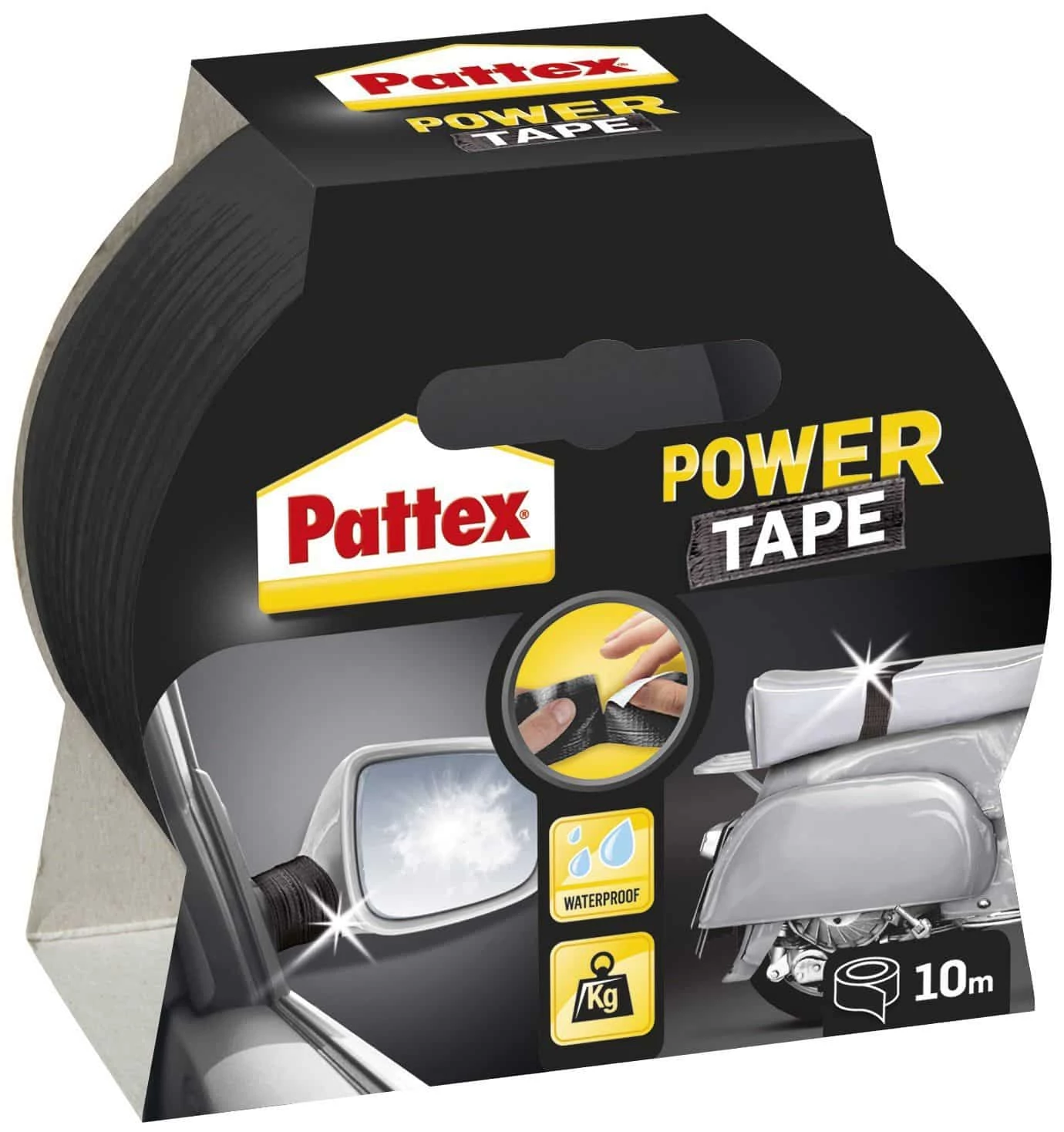 Pattex ragasztószalag power tape fekete 50mmx10m