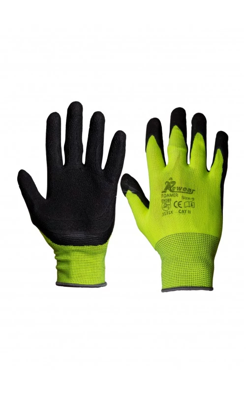 Foamer habosított latex kesztyű 10-es méret